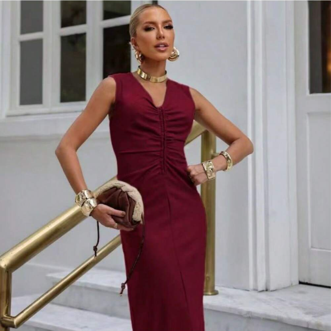 Vestido Feminina De Verão Slim-Fit 12-51