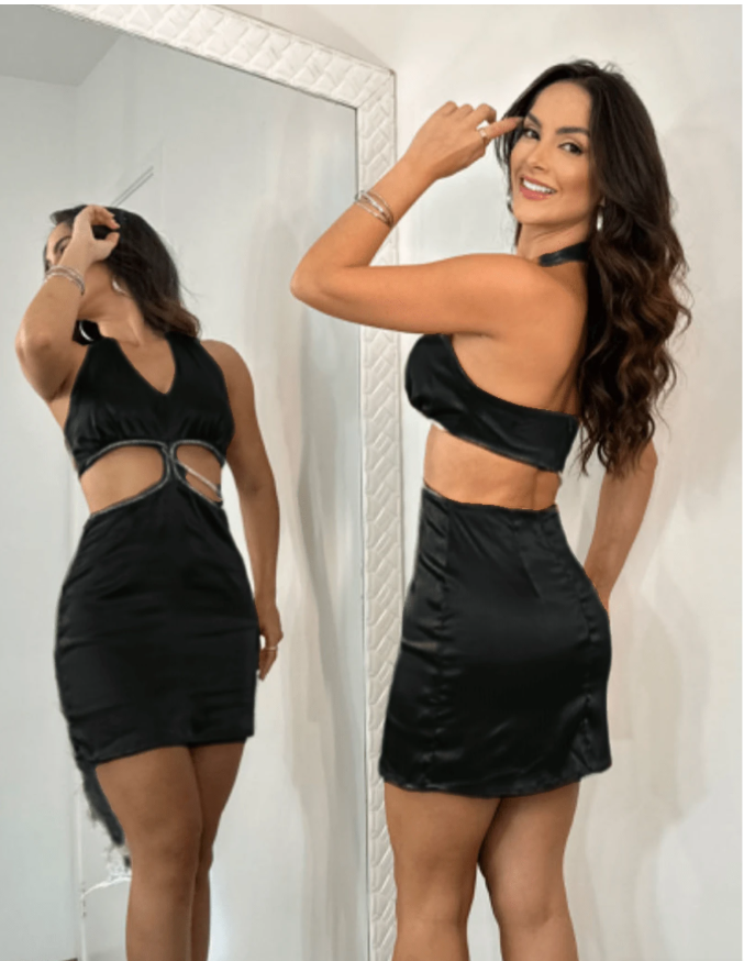 Vestido Curta Com RECORTE na LATERAL Z0-109