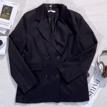 Blazer Feminina Casaquinho Maxi Longo Sobretudo Alfaiataria Social Blazer Com Botão HQ147